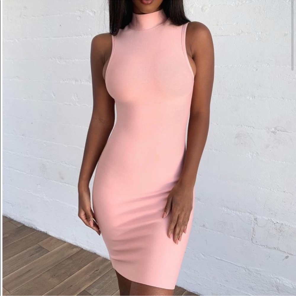 Tiger Mist Kianna Pink Bodycon Dress Size Small